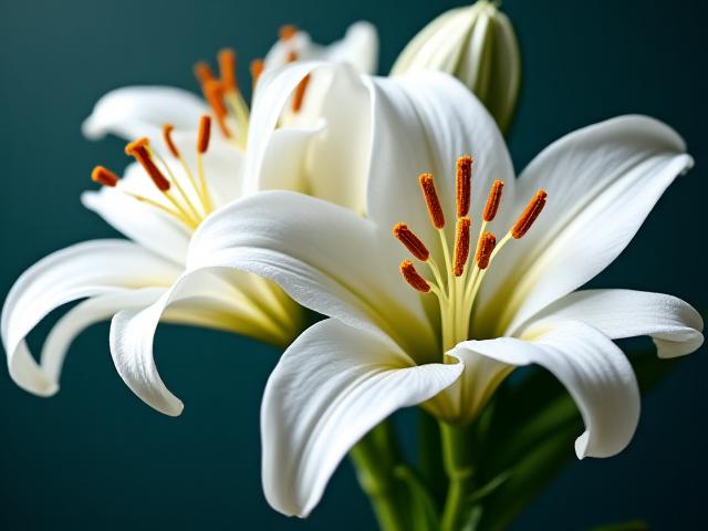 Fragrant white Oriental Lilies