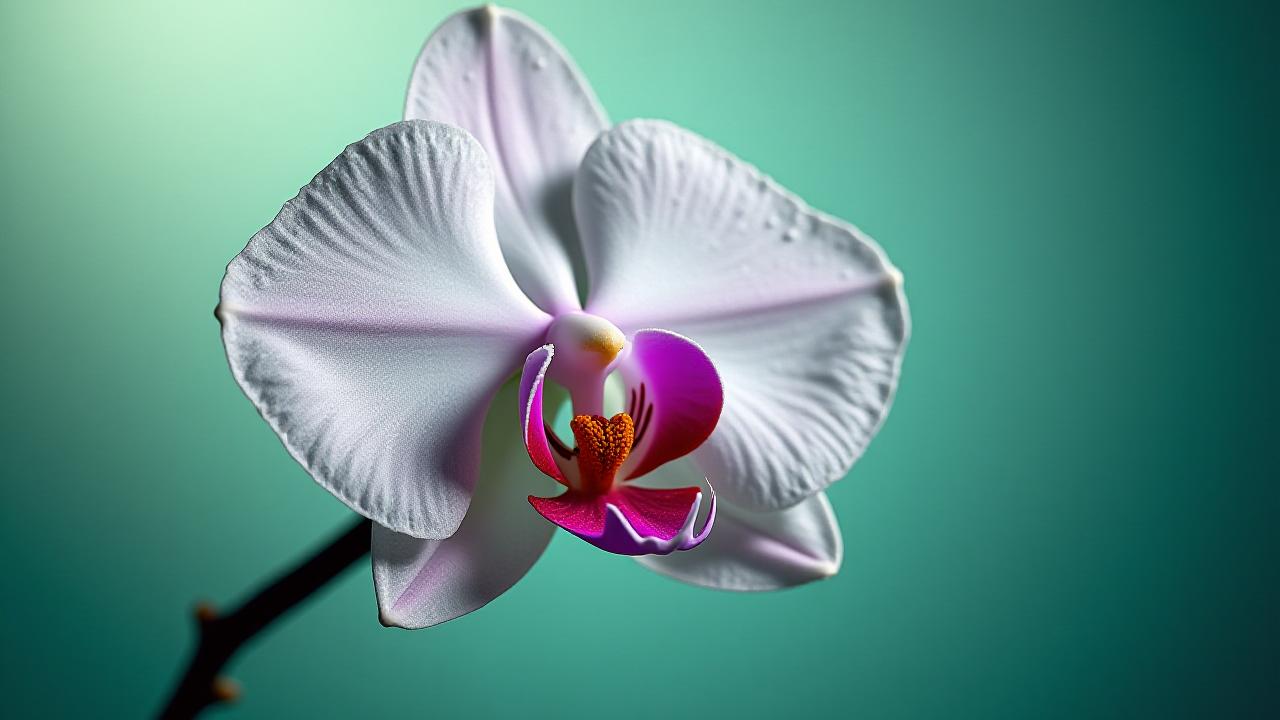 Artistic close-up of a rare Phalaenopsis orchid